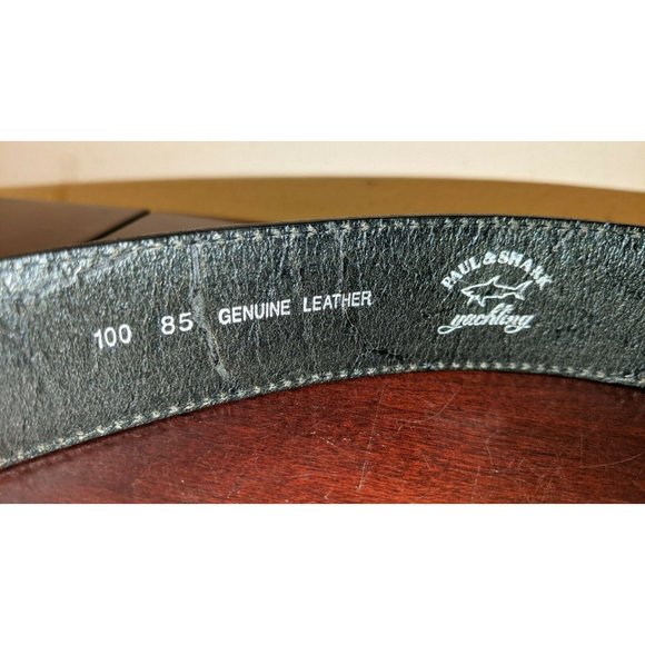 Black Paul Shark Belt Leather Fabric Size 85 Black Women Sailing Nautical Flags - Picture 7 of 10